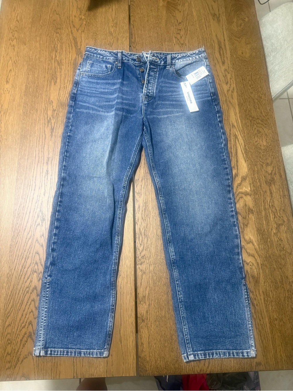 Vigoss Women’s Straight Leg Jeans - Medium Blue Wash